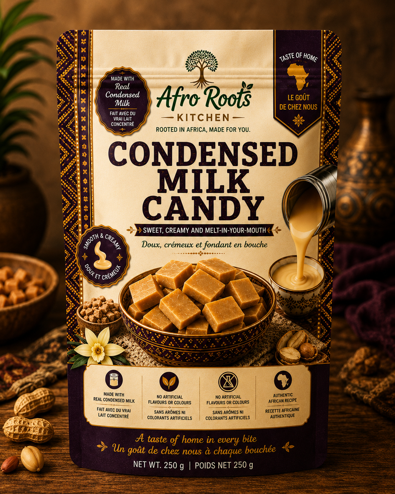 AfroRoots Kitchen Condensed Milk Candy Traditional Creamy Milk Candy