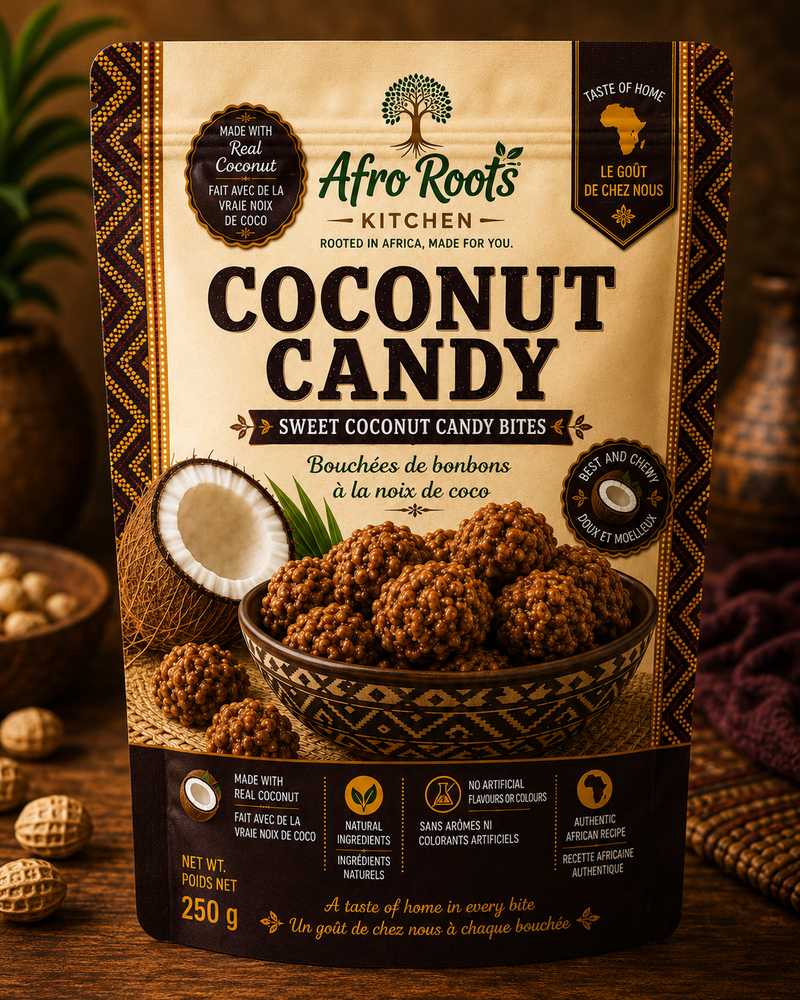AfroRoots Kitchen Coconut Candy Traditional Coconut Sweet Treat